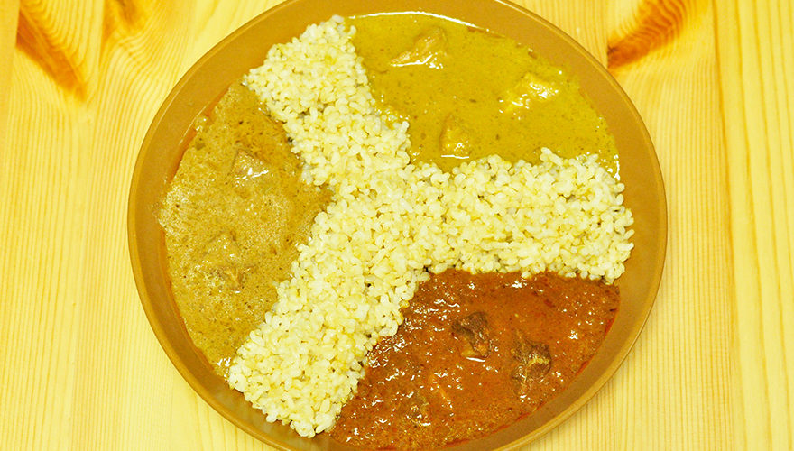 にしきや 絶品インドカレー チキンコルマ ビーフマサラ マトンムグライ